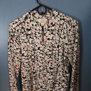 Christopher & Banks Black and White Floral Top